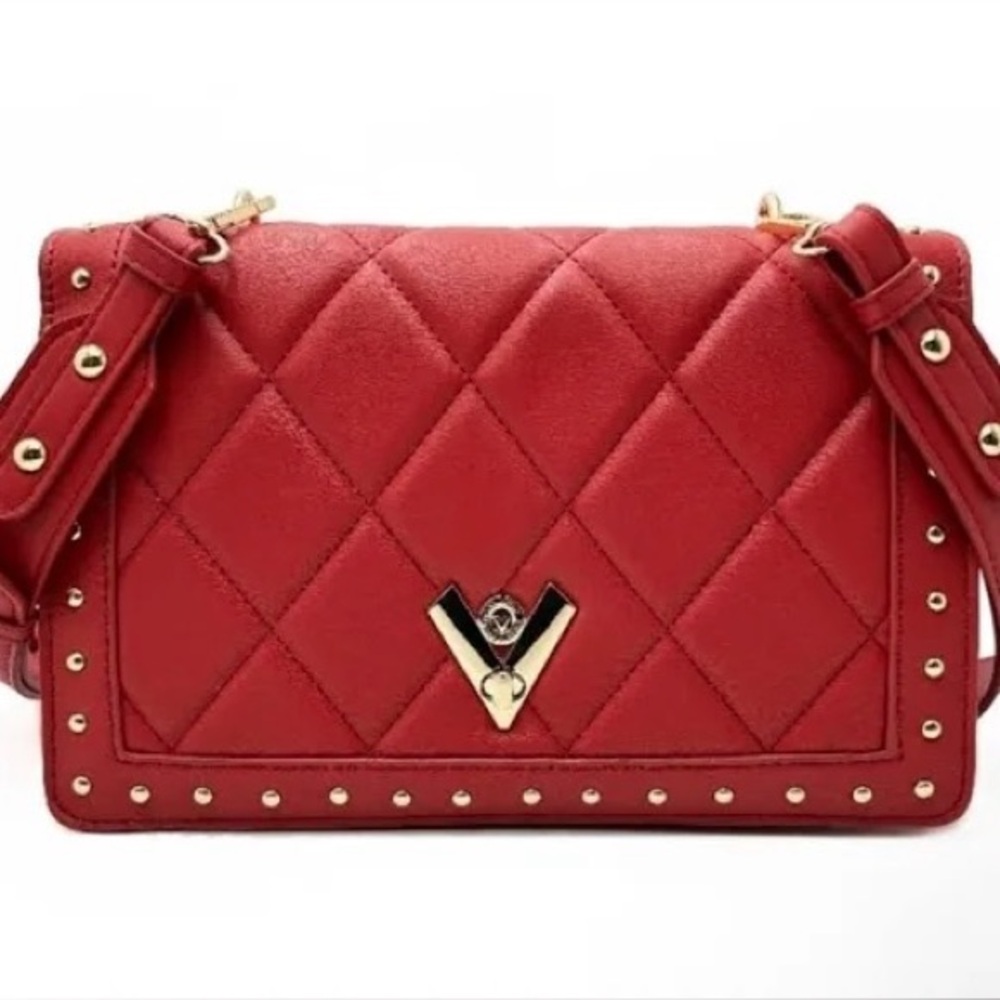 Valentino Orlandi Red Quilted Leather Purse